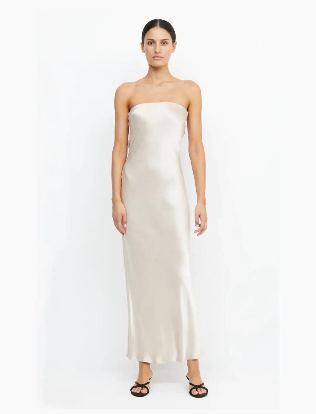 Bec and Bridge Strapless Moondance Dress in Sand Size 8 for rent on The Volte - main image