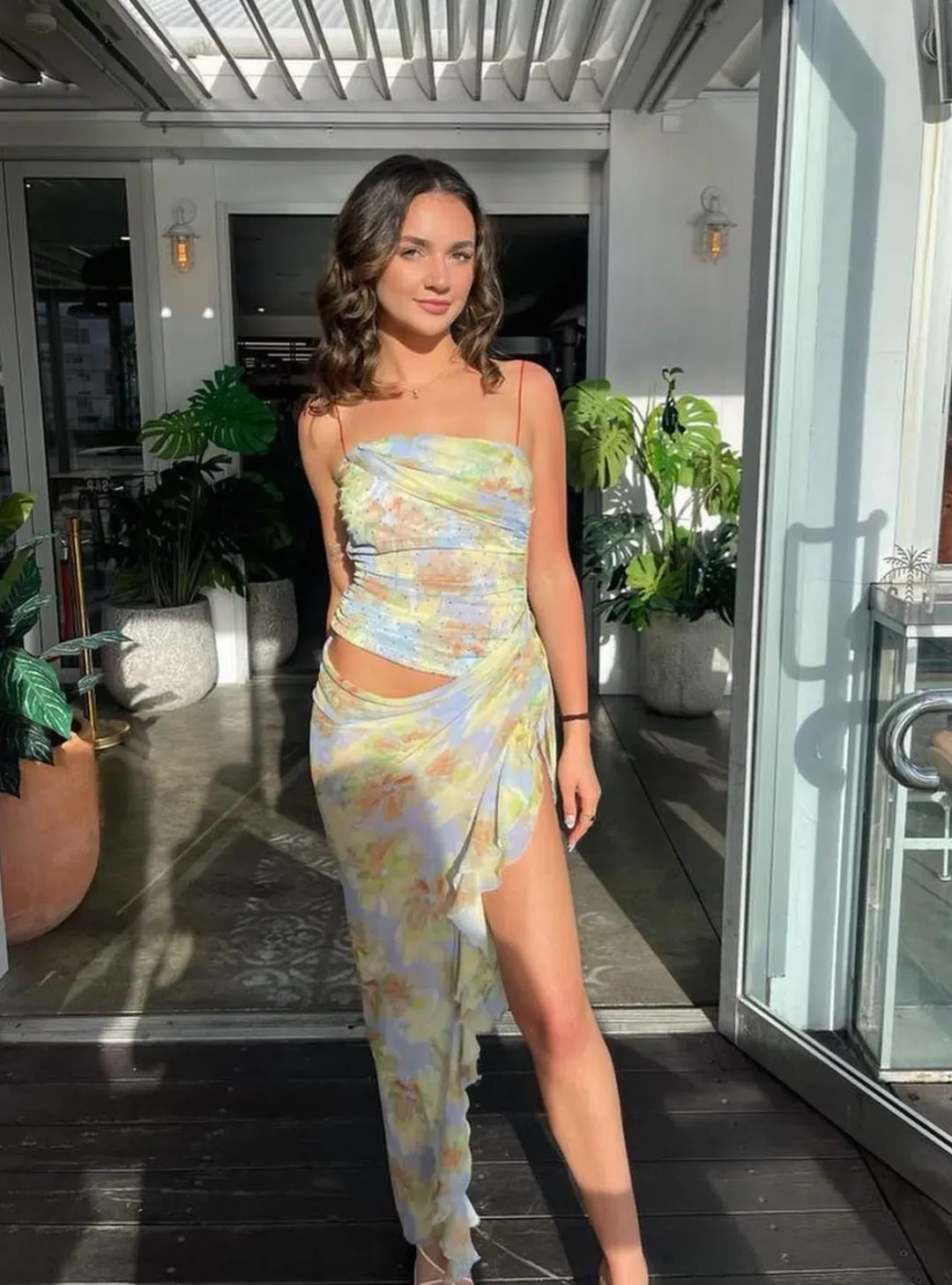 Bec & Bridge Zephy Asym Dress Floral Size 6 for rent on The Volte - main image