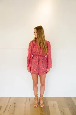 Zimmermann Karmic Flare Playsuit Pink Size 1 / AU 10 for rent on The Volte - image 2