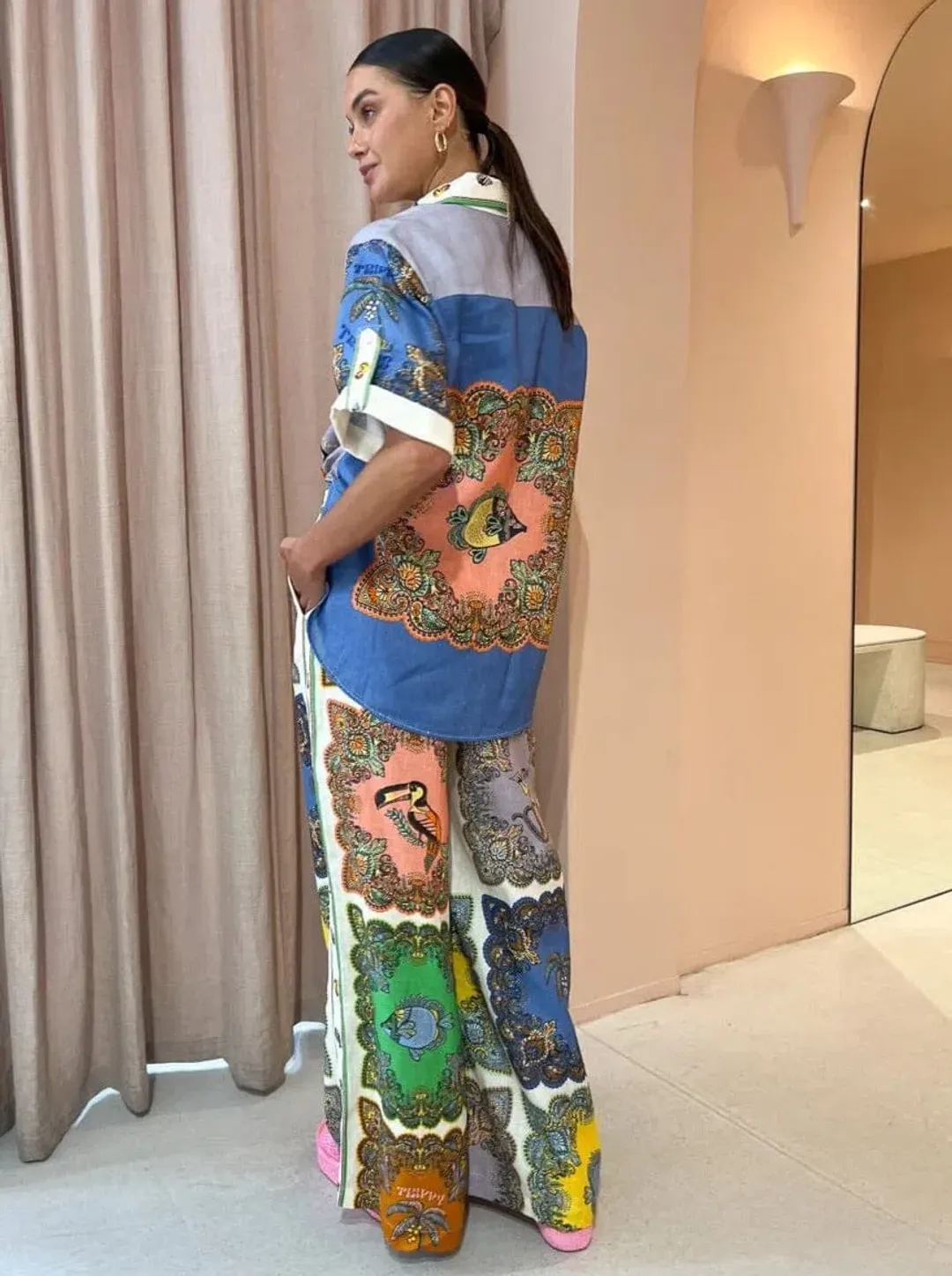 Alémais Trippy Troppo Shirt and Pants Set Multi Size 10 for rent on The Volte - main image