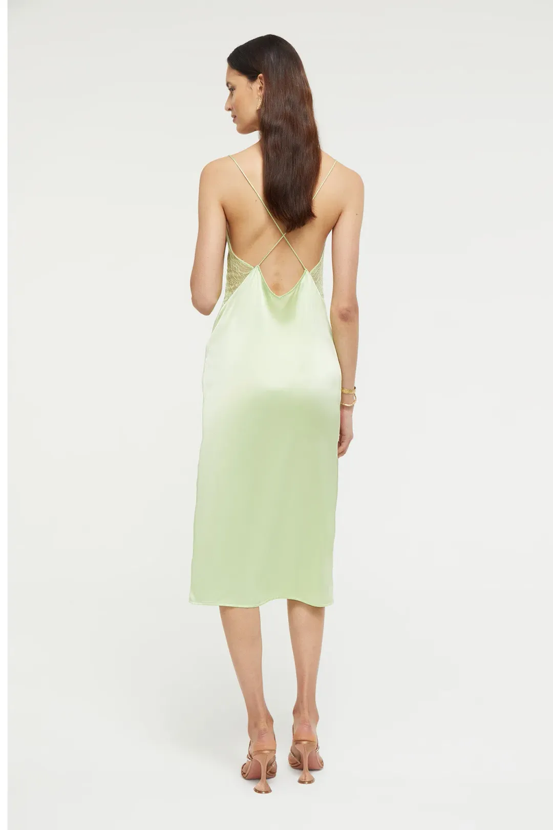 Ginia Desire Dress in Pure Lime Size 10 for rent on The Volte - main image