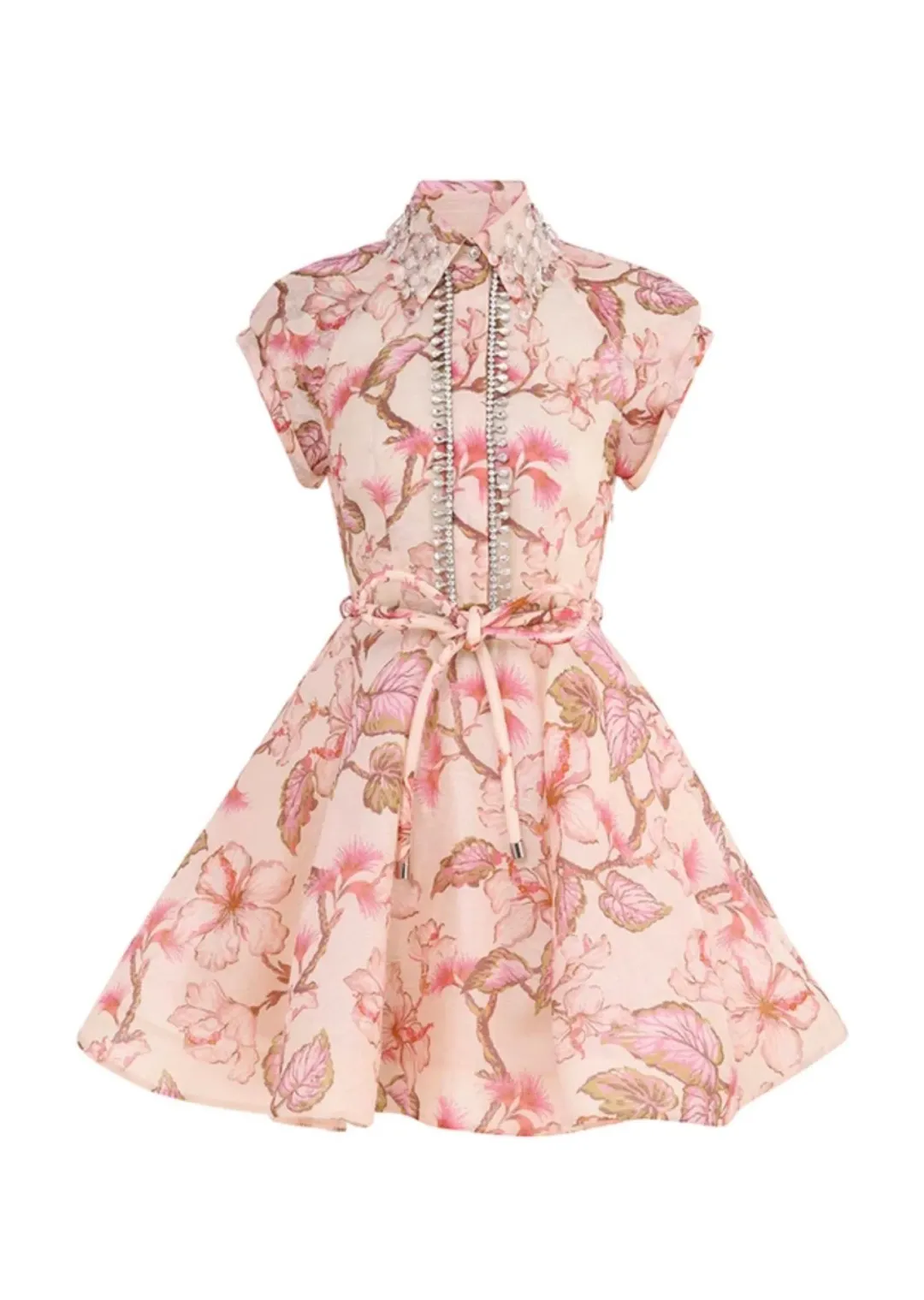 Zimmermann Matchmaker Flip Dress Pink Floral Size 2/ AU 12 for rent on The Volte - main image