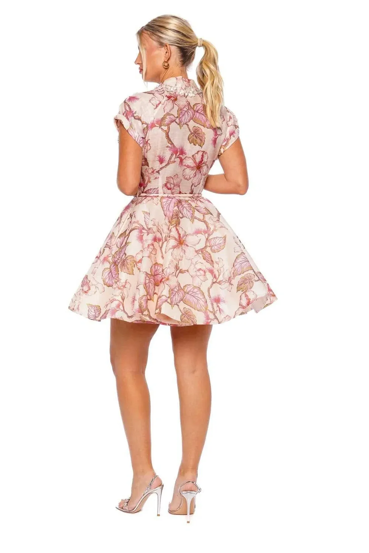 Zimmermann Matchmaker Flip Dress Pink Floral Size 2/ AU 12 - Image 2