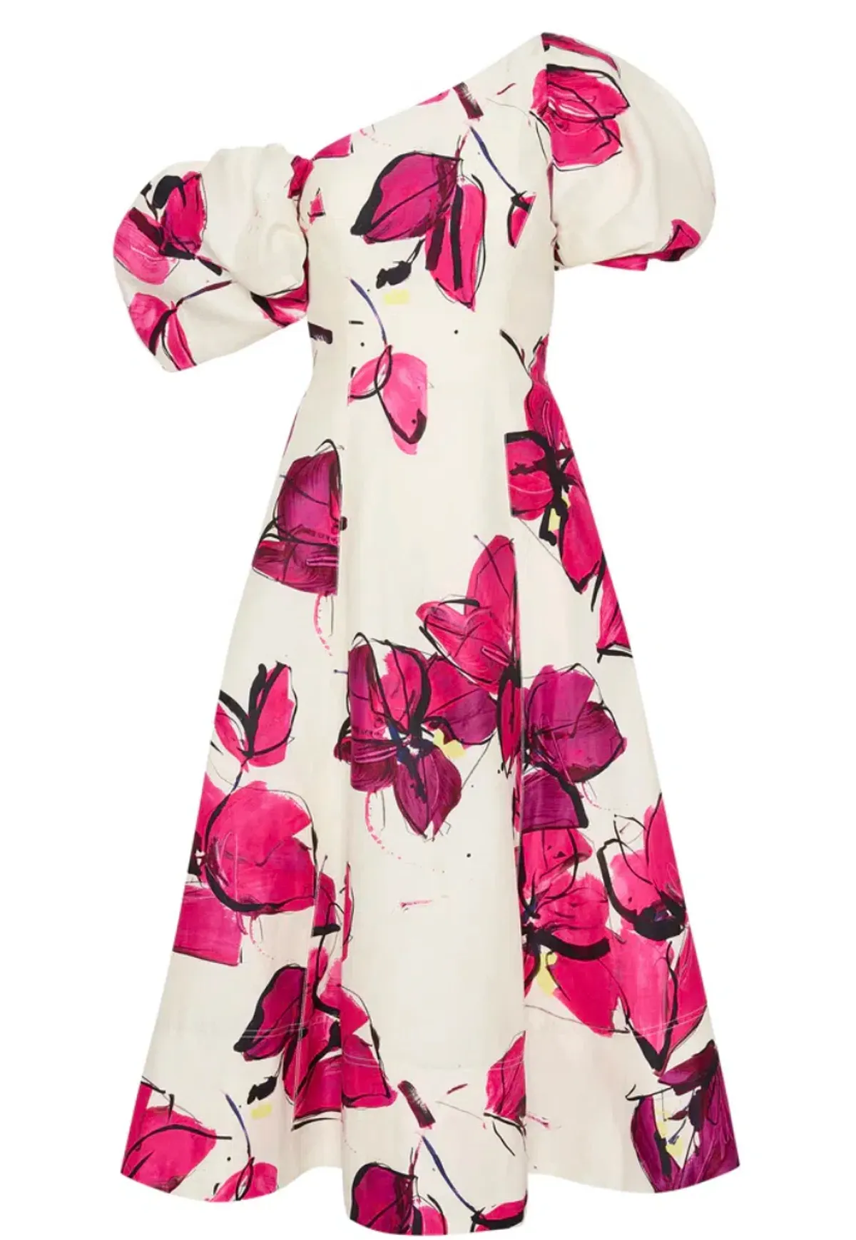 Aje Arista Tulip Sleeve Midi Dress Floral Size 6 - Image 5