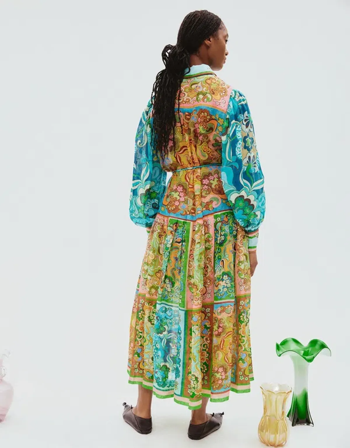 Alemais Dreamer Shirt Midi Dress Multi Size 16 - Image 3