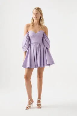 Aje Zorina Sweetheart Mini Dress Lilac Size 8 for rent on The Volte - image 1