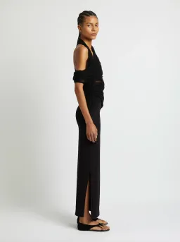 Christopher Esber Veiled Wrap Dress Black Size 8 for rent on The Volte - image 2