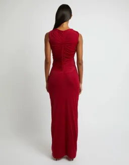 Christopher Esber Venus Cut Out Tank Maxi Dress Cherry Size 6 for rent on The Volte - image 2
