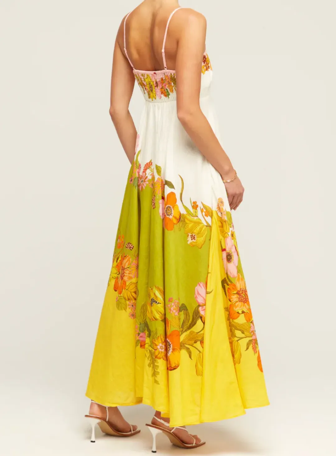 Alemais Silas Linen Sundress Floral Size 10 for rent on The Volte - main image