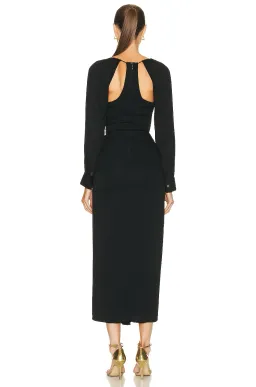 Christopher Esber Ruched Floating Sleeve Tie Dress Black Size 8 for rent on The Volte - image 4