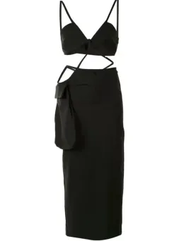 Christopher Esber Cross Bandeau Tie Dress Black Size 6 for rent on The Volte - image 3