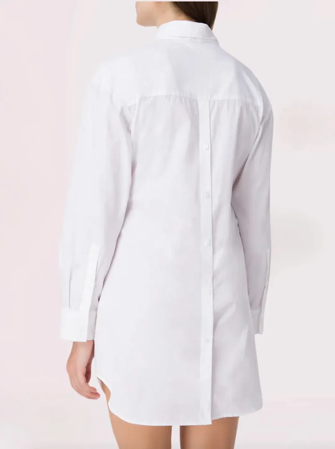 Christopher Esber Spiral Ruched Shirt Dress White Size 4 for rent on The Volte - main image