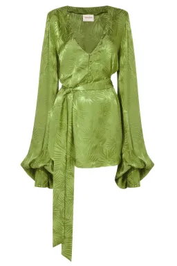 Rat & Boa Harlequin Dress Cypress Green Size Medium/ AU 10 for rent on The Volte - image 3