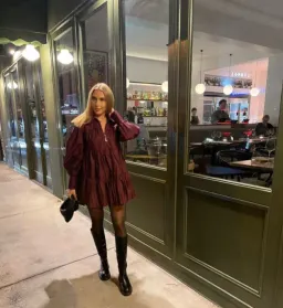 Aje Francis Zip Smock Mini Dress Chestnut Red Size 8 for rent on The Volte - image 5