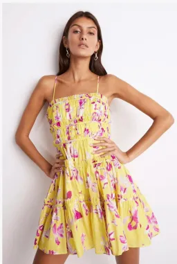 Aje Wildflower Mini Dress Sunshine Size 8 for rent on The Volte - image 1