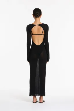 Sir The Label Eva Knit Midi Dress Black Size 6 for rent on The Volte - image 3