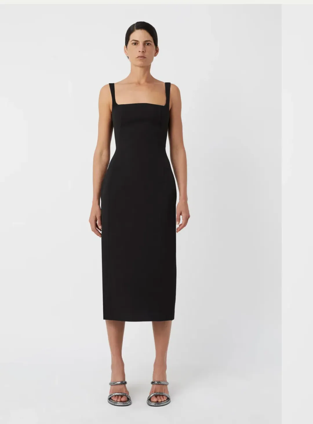 Camilla And Marc Ilona Midi Dress Black Size 12 for rent on The Volte - main image
