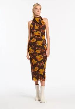 Sir The Label Jacques Mesh Halter Midi Dress Size 1/Au 8 for rent on The Volte - image 1