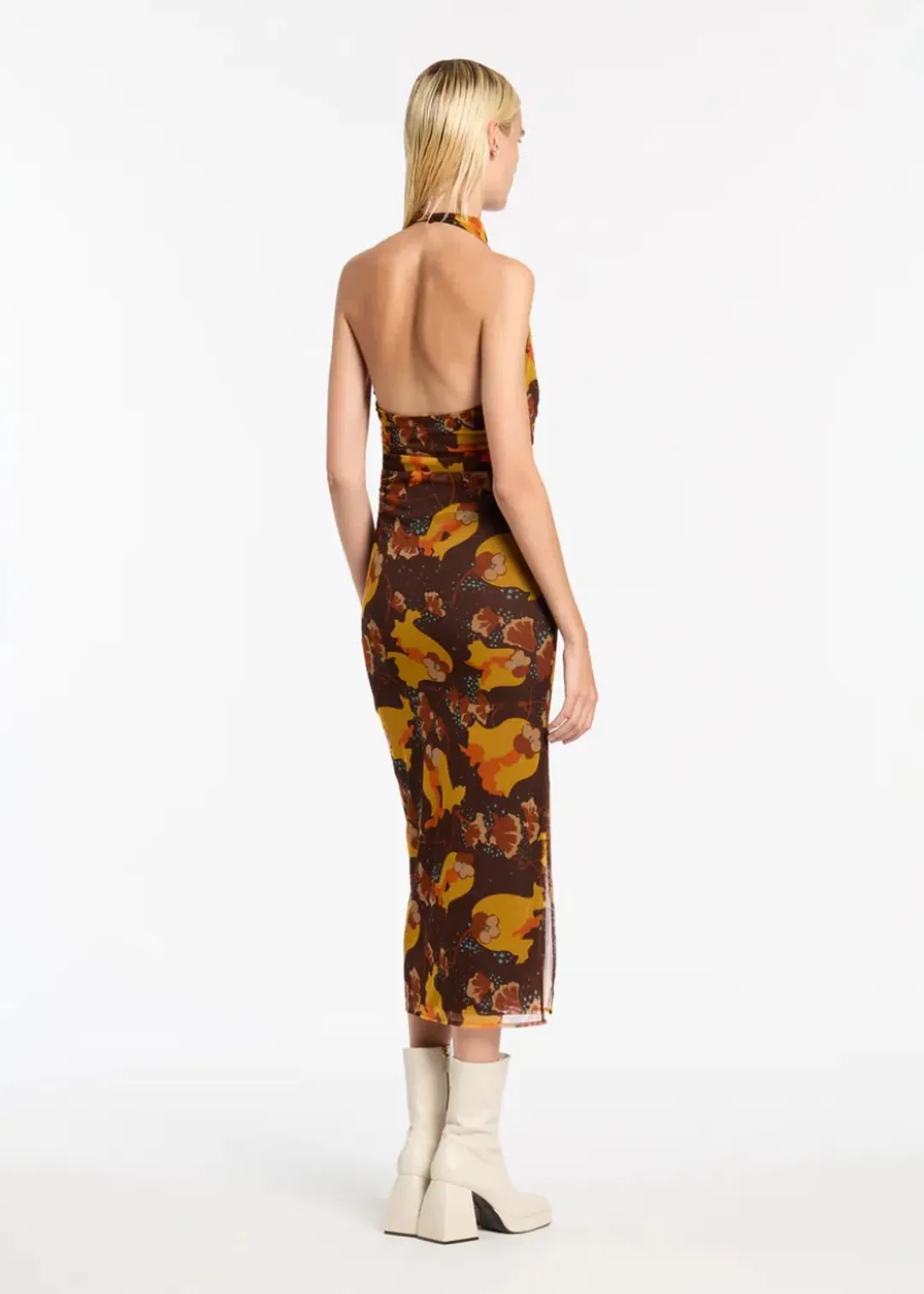 Sir The Label Jacques Mesh Halter Midi Dress Size 1/Au 8 for rent on The Volte - main image