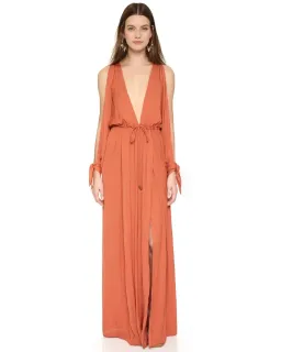 Bec & Bridge Shifting Sands Maxi Dress Rust Size 12 for rent on The Volte - image 1
