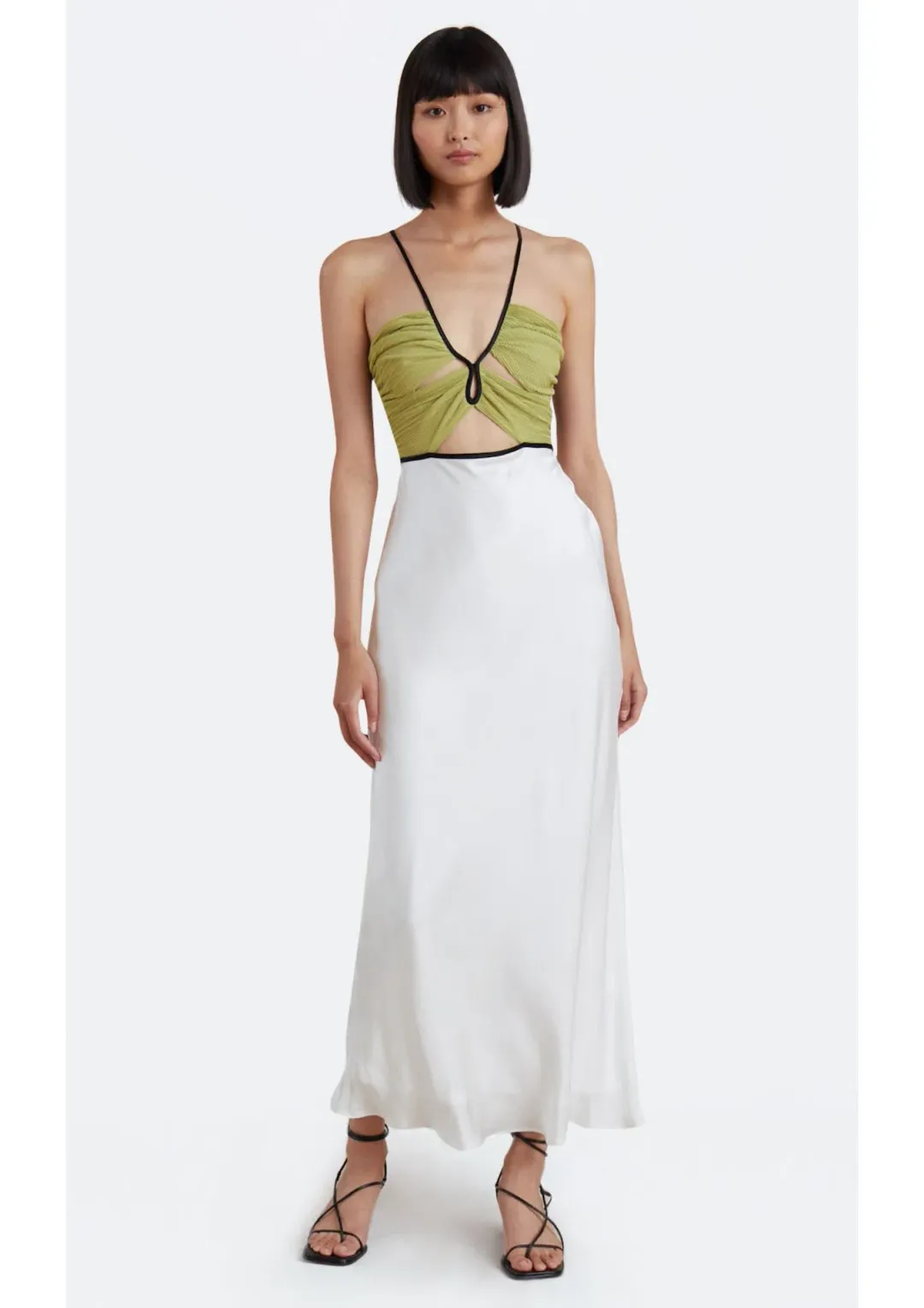 Bec & Bridge Carmen Maxi Dress Ivory/Pistachio Size 12 for rent on The Volte - main image
