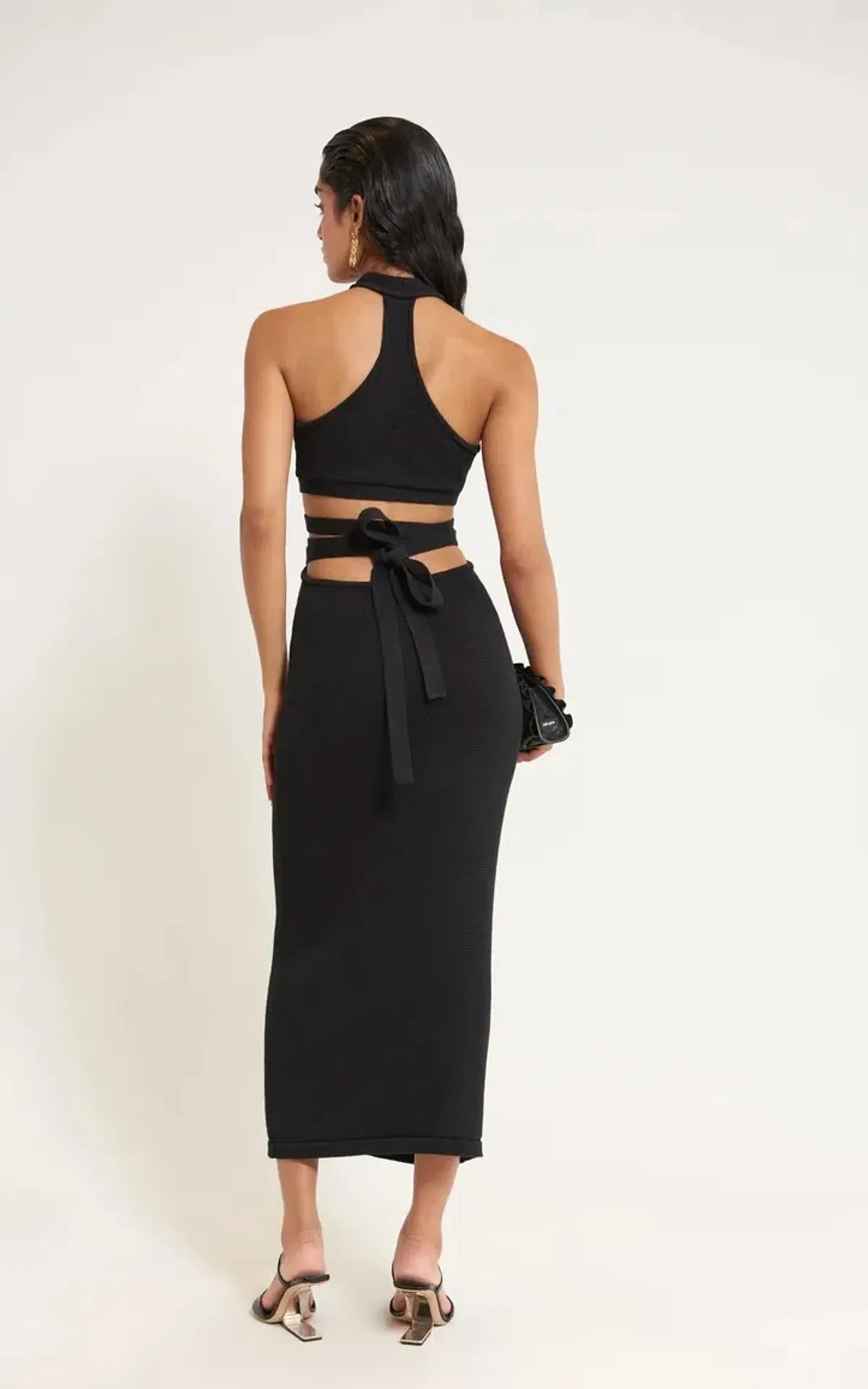 Cult Gaia Aziza Midi Dress Black Size 6 - Image 3