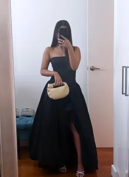 Aje Violette Bubble Hem Maxi Dress Black Size 6 for rent on The Volte - image 3