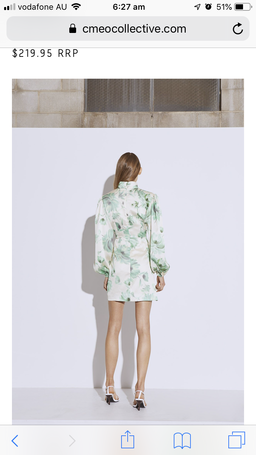 C/Meo collective renew dress cream washed floral size 8 for rent on The Volte - image 4