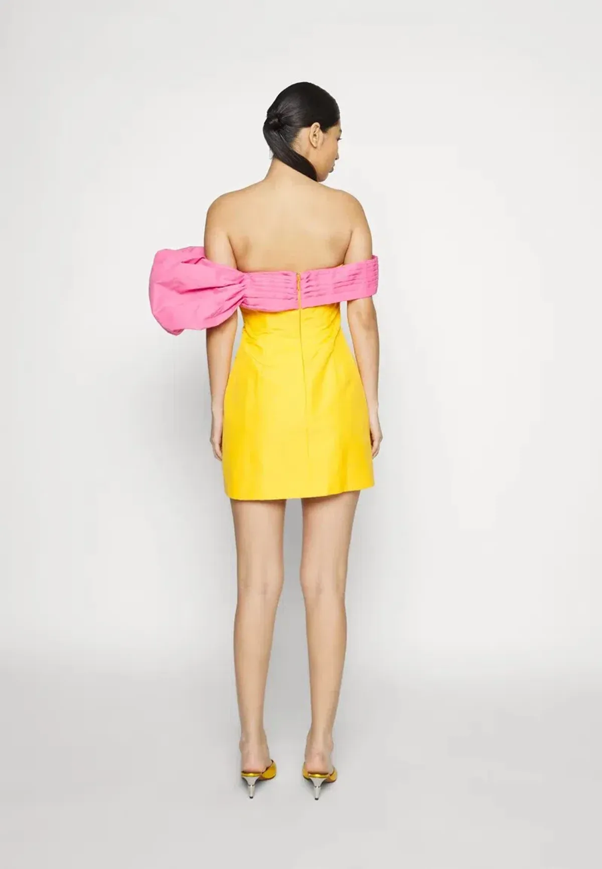 Rachel Gilbert Manuela Dress Yellow/Pink Size 8 - Image 6