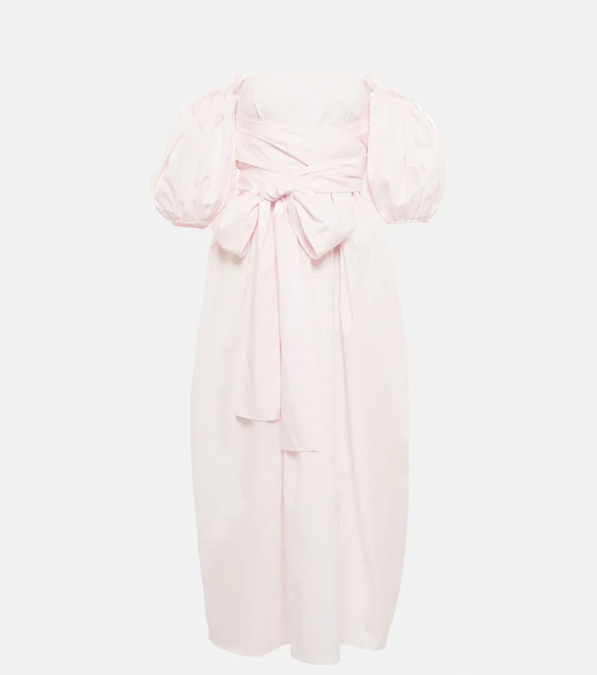 Cecilie Bahnsen Joel Cotton Poplin Midi Dress Pink Size 8 - Image 4