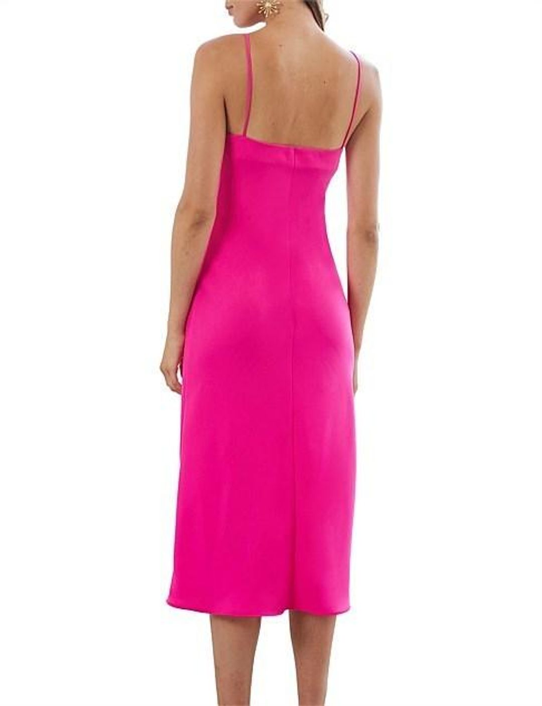 By Johnny Neon Bias Slip Midi Dress for rent on The Volte - main image