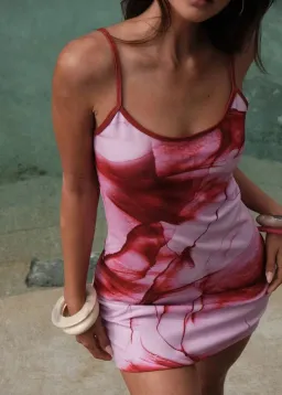 With Harper Lu Mini Slip Dress Blush Graphite Size S / AU 8 for rent on The Volte - image 3