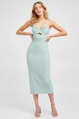 Kookai Melissa Halter Dress Cameo Green Mint Size 0 / AU 6 for rent on The Volte - image 1