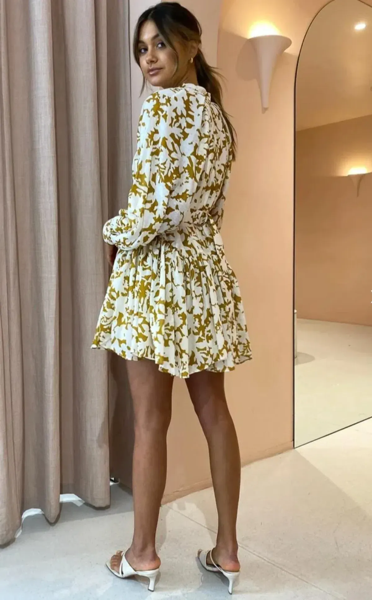 Acler Wolcott Mini Dress in Sienna Shadow Size 10 - Image 3