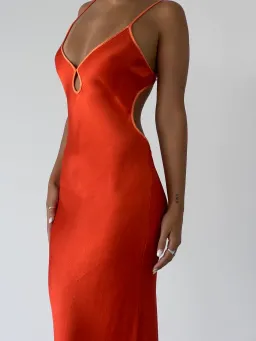Bec & Bridge Cedar City Maxi Dress in Turmeric & Fire Red Size 16 for rent on The Volte - image 2
