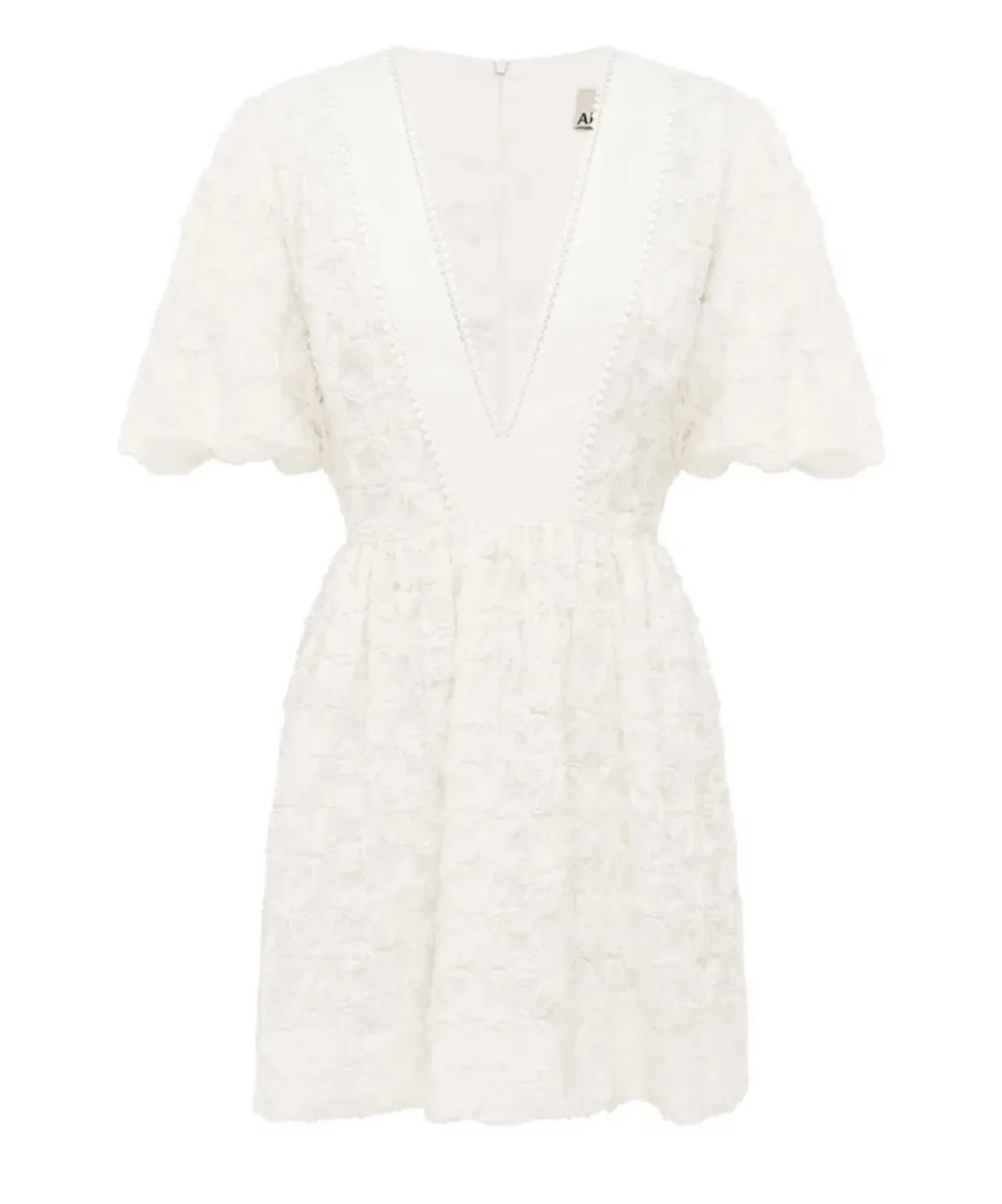 Alemais Iggy Embroidered Mini Dress White Size 16 - Image 5