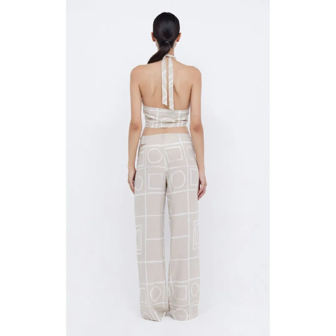 Bec & Bridge Salma Top Size 6 and Pants Size 8 Set in Beige for rent on The Volte - main image