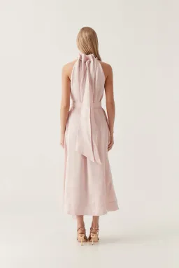 AJE Mariel Trapeze Midi Dress Soft Pink Size 8 for rent on The Volte - image 4