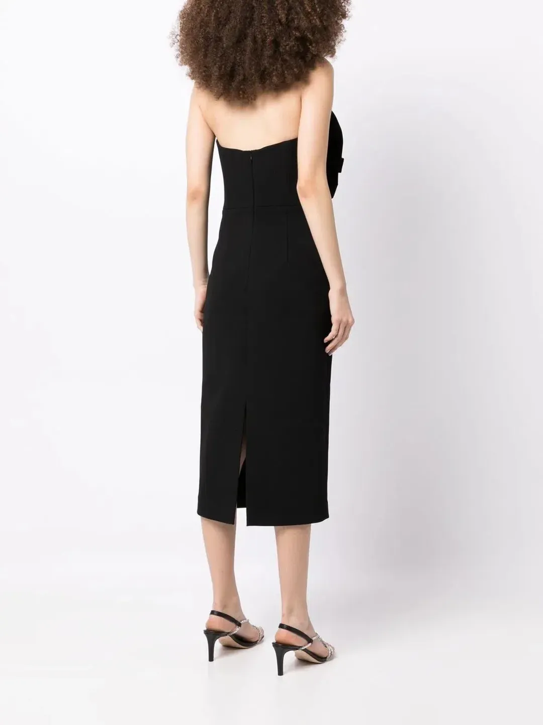 Rebecca Vallance Katie Strapless Midi Dress Black Size 10 for rent on The Volte - main image