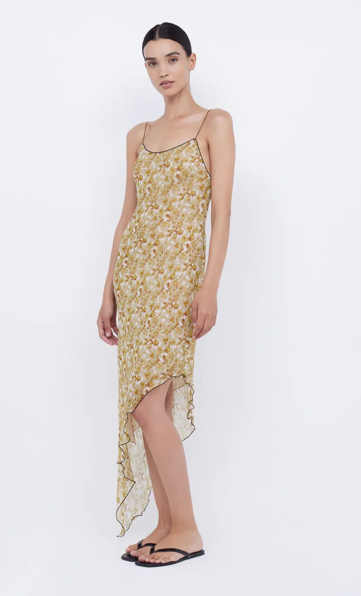 Bec & Bridge Florentine Asym Midi Dress Print Size 6 - Image 3