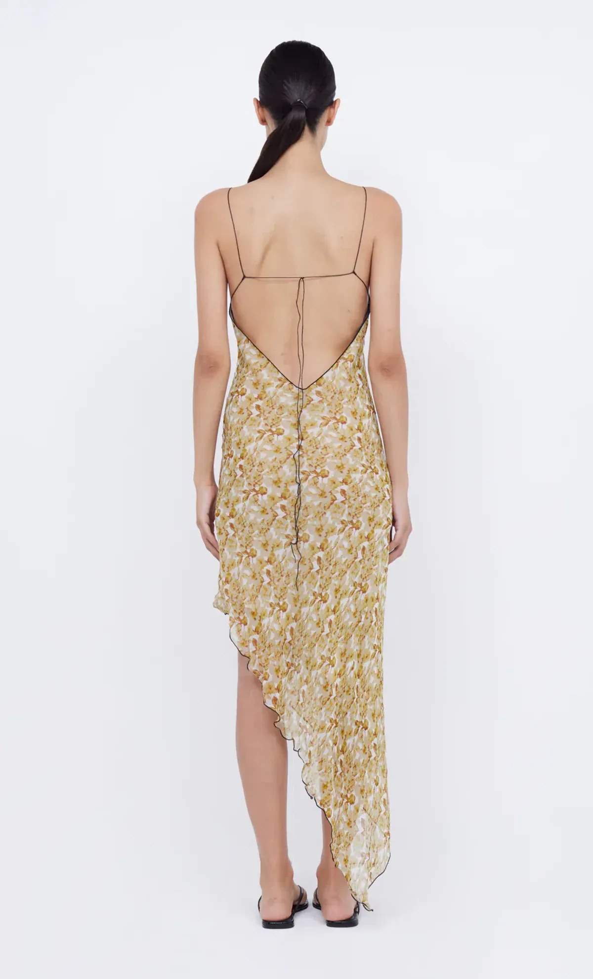 Bec & Bridge Florentine Asym Midi Dress Print Size 6 - Image 2