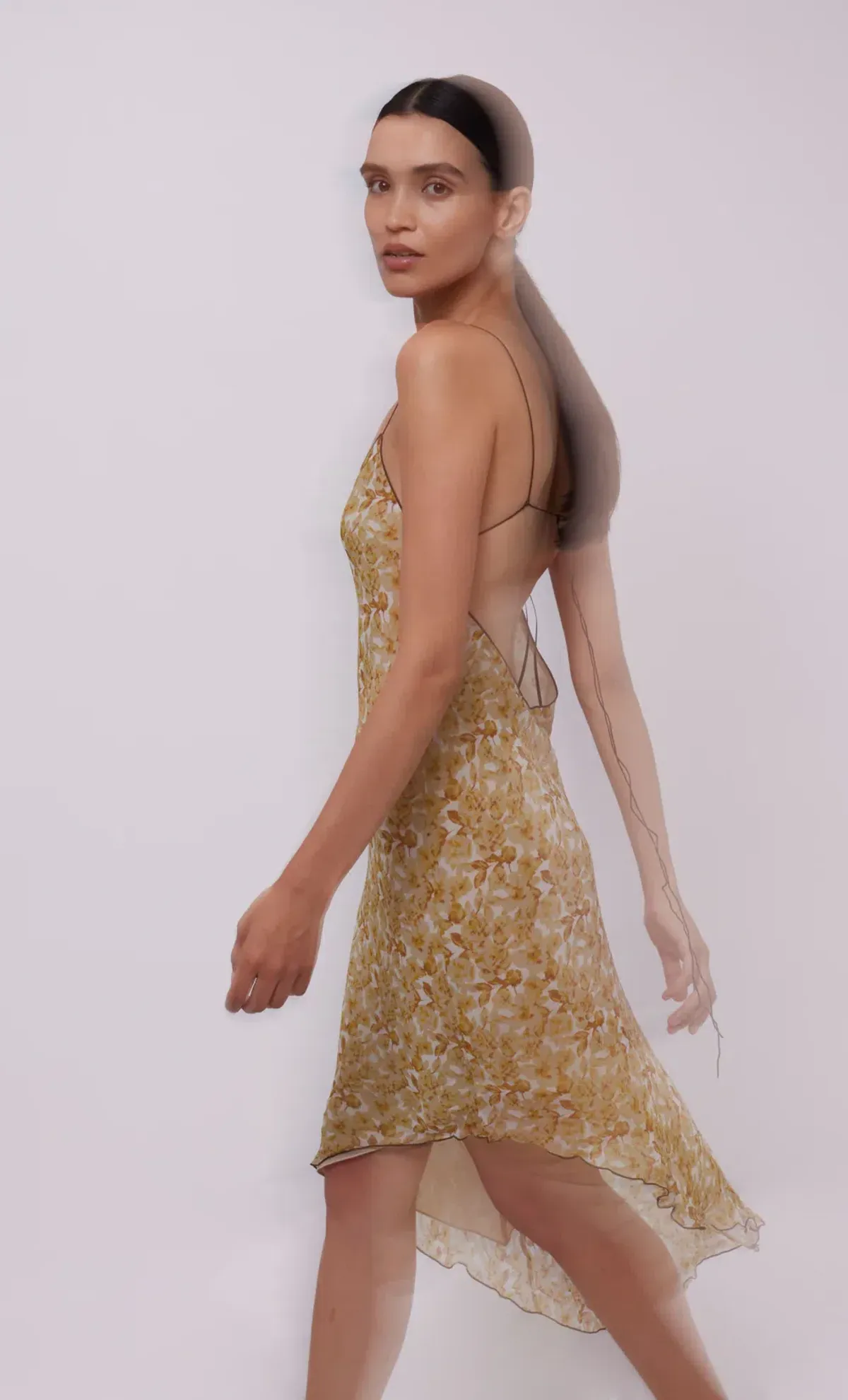 Bec & Bridge Florentine Asym Midi Dress Print Size 6 - Image 4