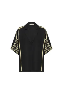 Camilla and Marc Lanza Shirt and Shorts Set Black Size 8 for rent on The Volte - image 4