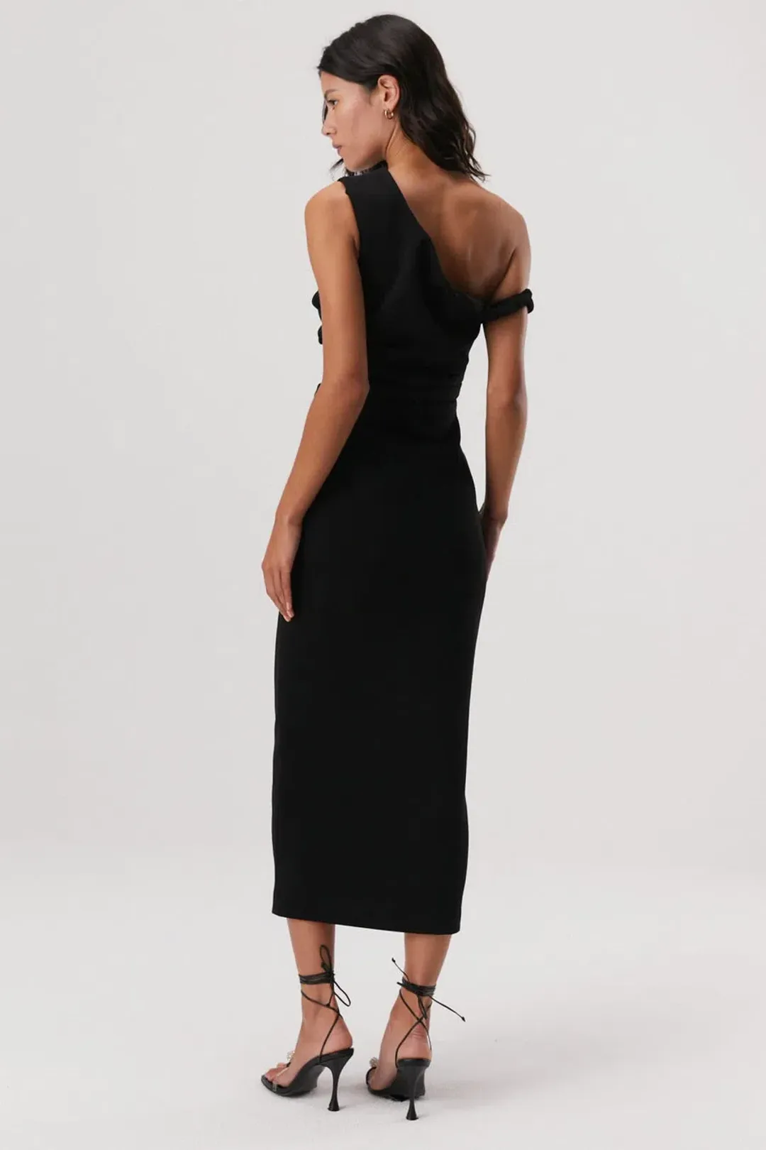 MISHA Alaska Midi Dress Black Size 10/M for rent on The Volte - main image