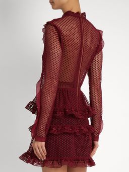 Self Portrait | Dot Mesh Teir Dress for rent on The Volte - image 3