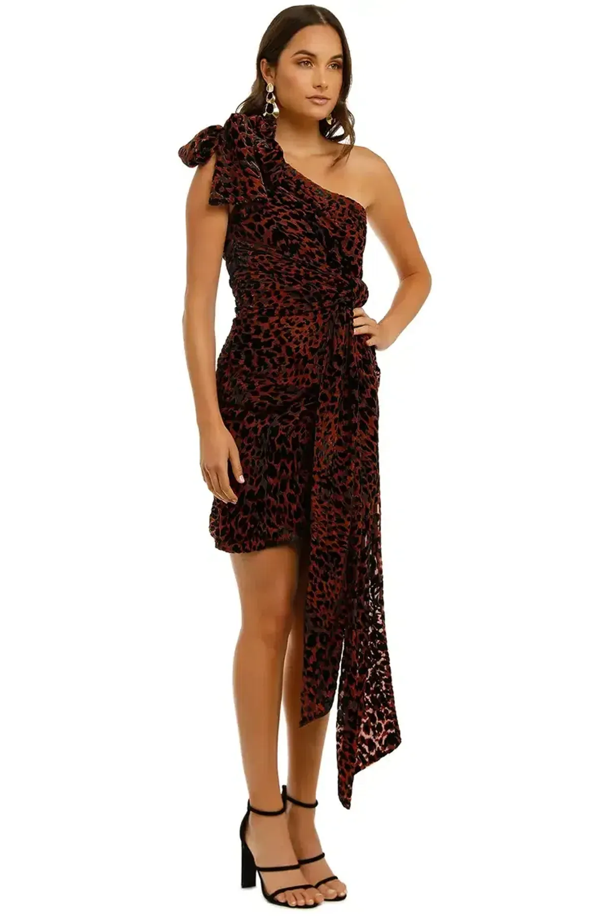 MISHA Moxie Mini Dress in Red Leopard Size 8/S - Image 2