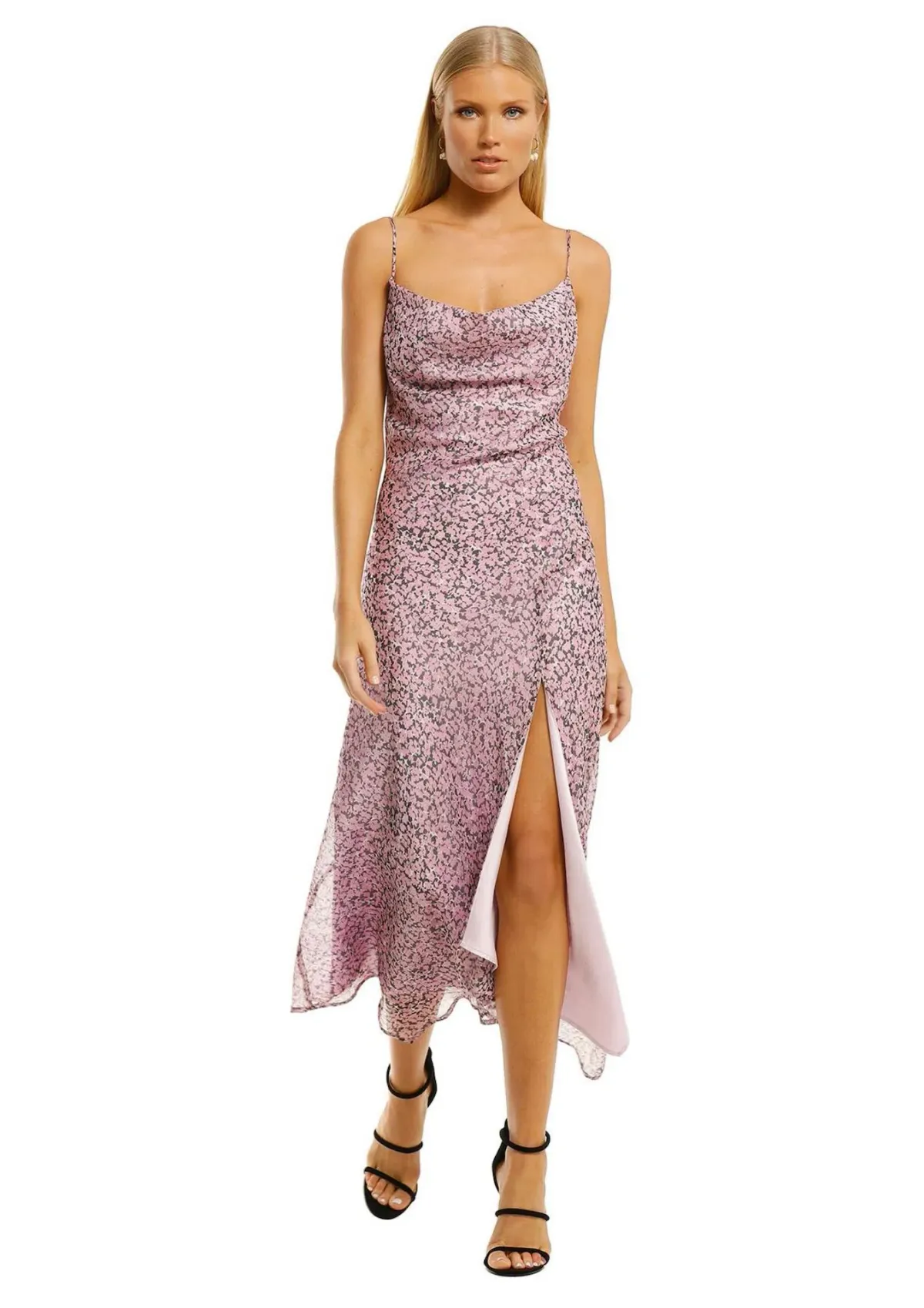 MISHA Lisa Midi Dress Pink Floral Size 6 - Image 1