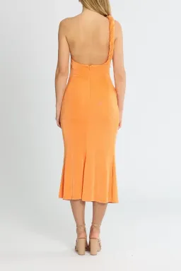 MISHA Dune Midi Dress Orange Size 16 for rent on The Volte - image 3