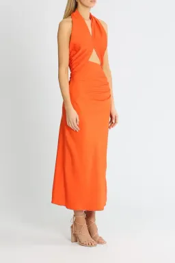 Misha Linnea Midi Dress Orange Size 8/S for rent on The Volte - image 2