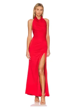 MISHA Clover Gown Red Size 10/M for rent on The Volte - image 1